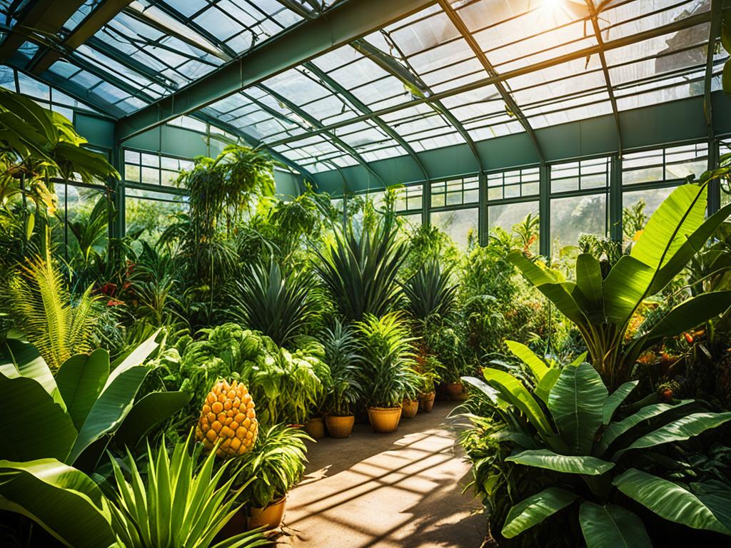 exotische Früchte Gewächshaus