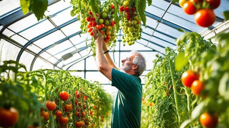 Tomaten im Gewächshaus