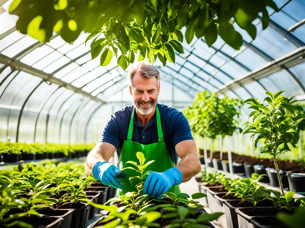 Limetten im Gewächshaus