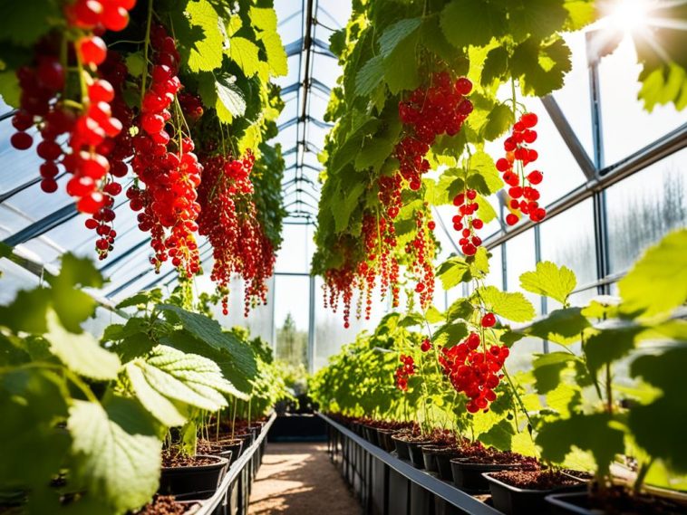 Johannisbeeren im Gewächshaus