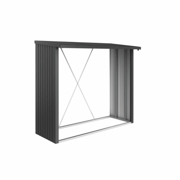 Biohort Brennholzlager 'WoodStock 230' dunkelgrau metallic 229 x 102 x 199 cm