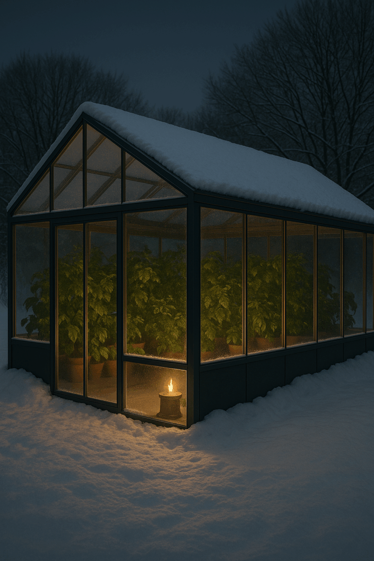 Gewaechshaus heizen ohne Strom