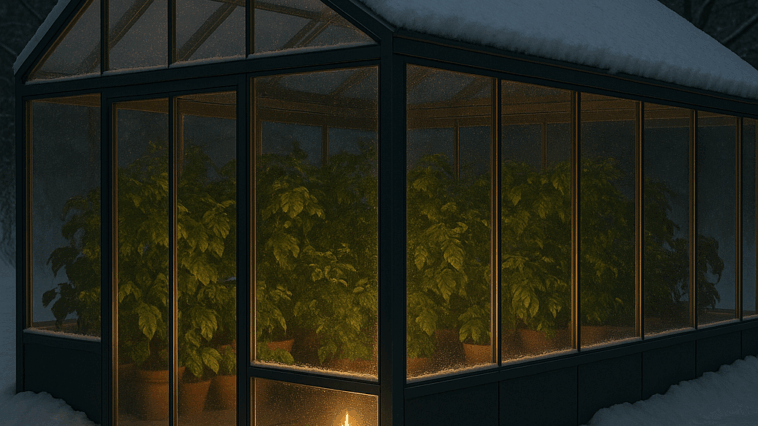 Gewaechshaus heizen ohne Strom