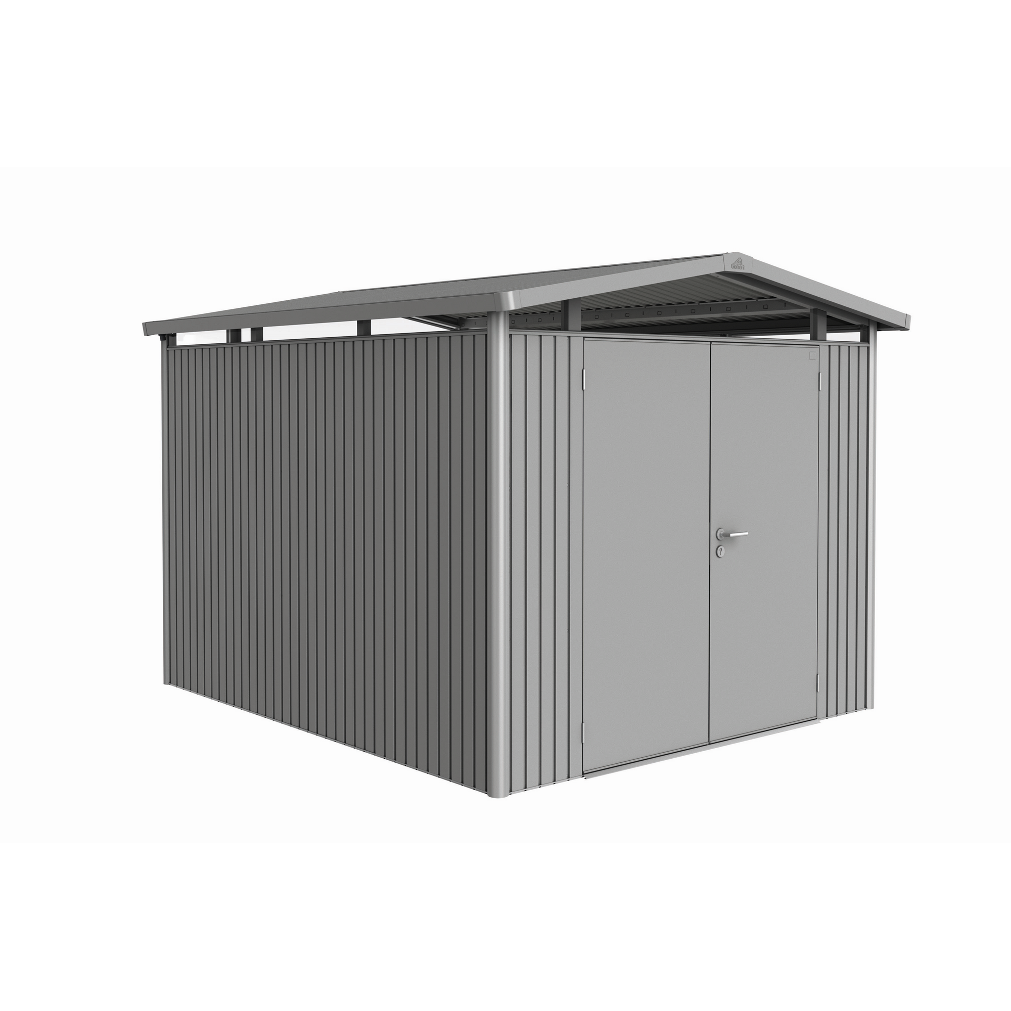 Biohort Gerätehaus 'Panorama' Gr. P5 quarzgrau-metallic 273 x 318 cm, mit Doppeltür
