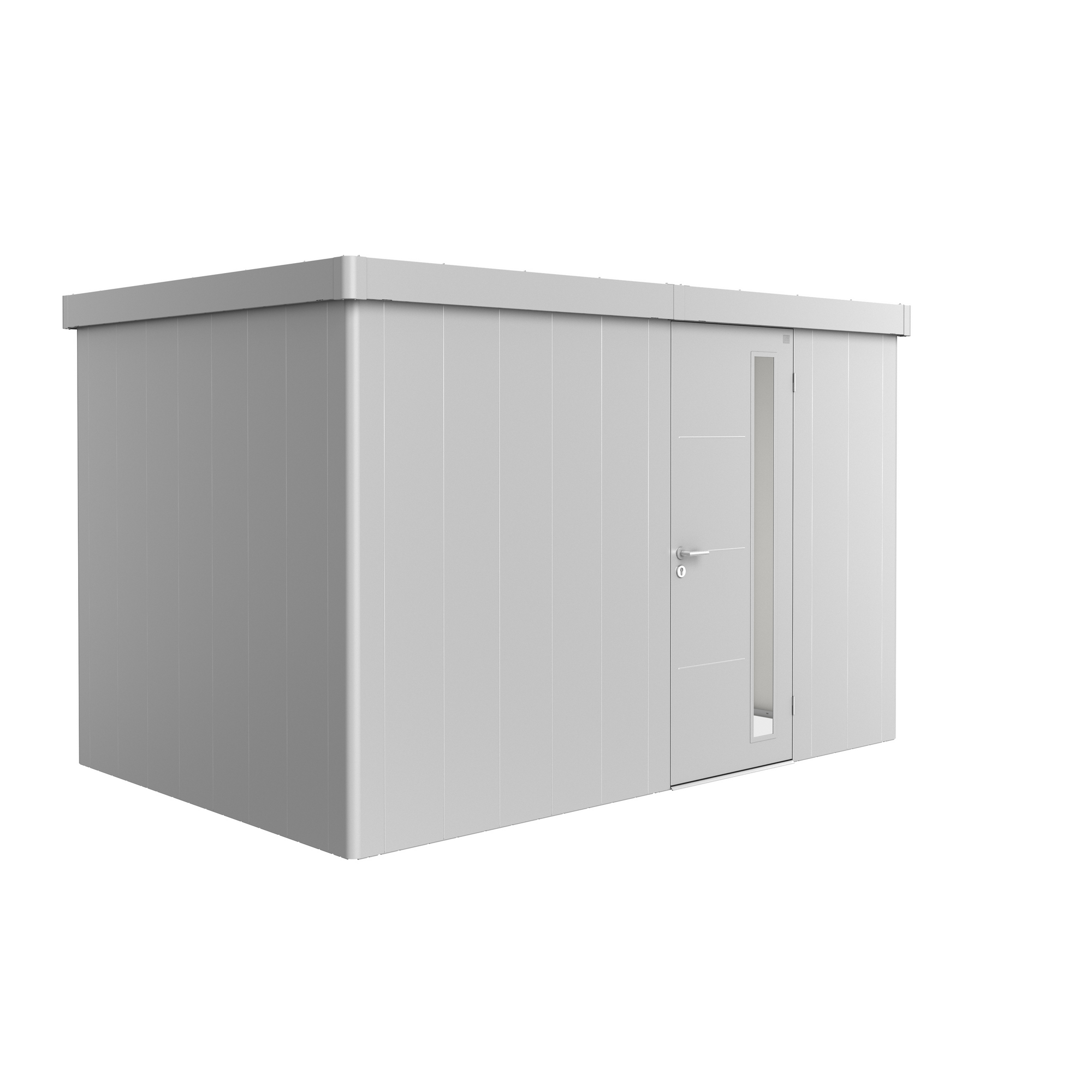 Biohort Gerätehaus 'Neo 2D' silber-metallic 348 x 236 cm mit Standardtür