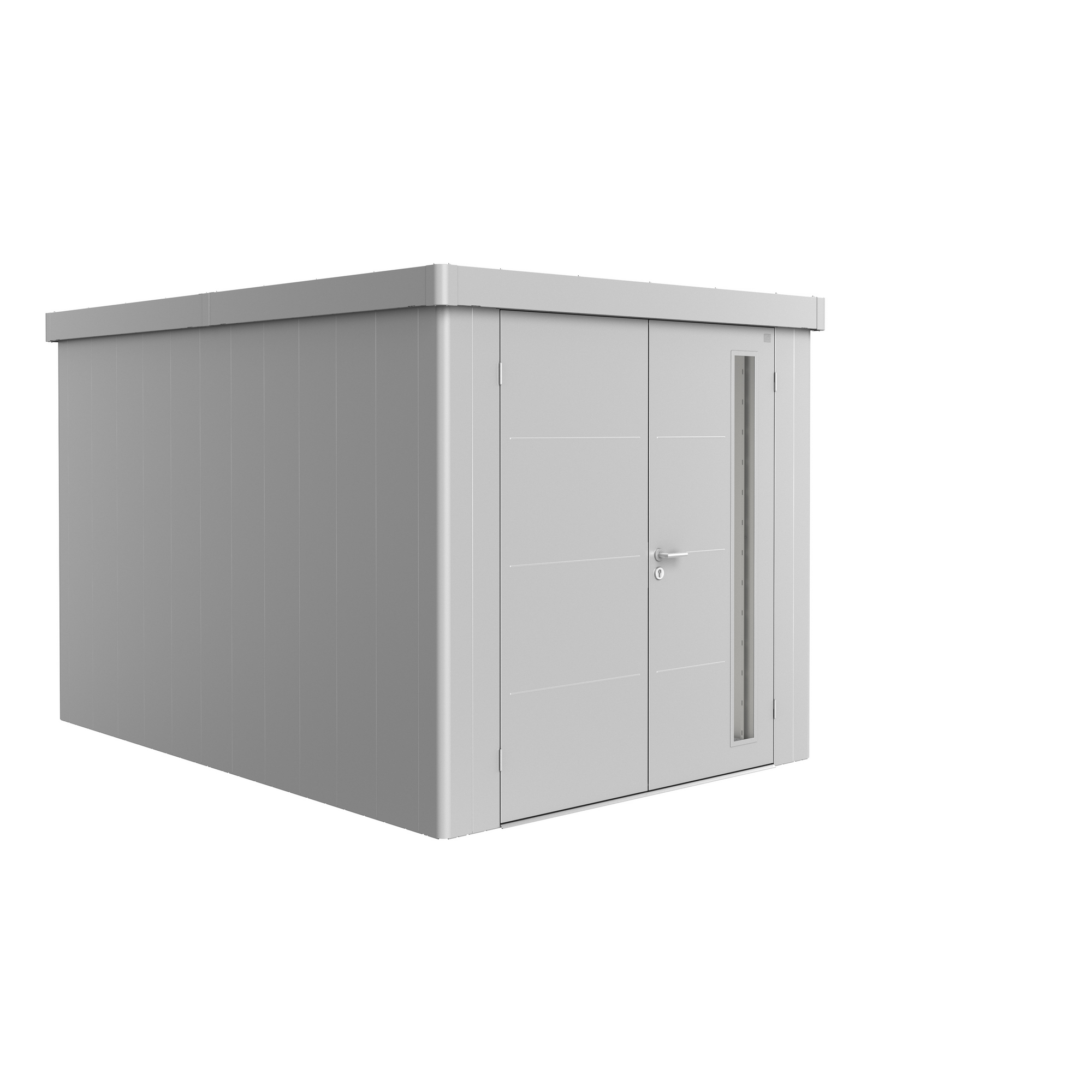 Biohort Gerätehaus 'Neo 4B' silber-metallic 236 x 348 cm mit Doppeltür