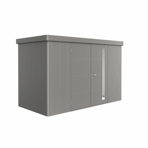 Biohort Gerätehaus 'Neo 1D' quarzgrau-metallic 348 x 180 cm mit Doppeltür