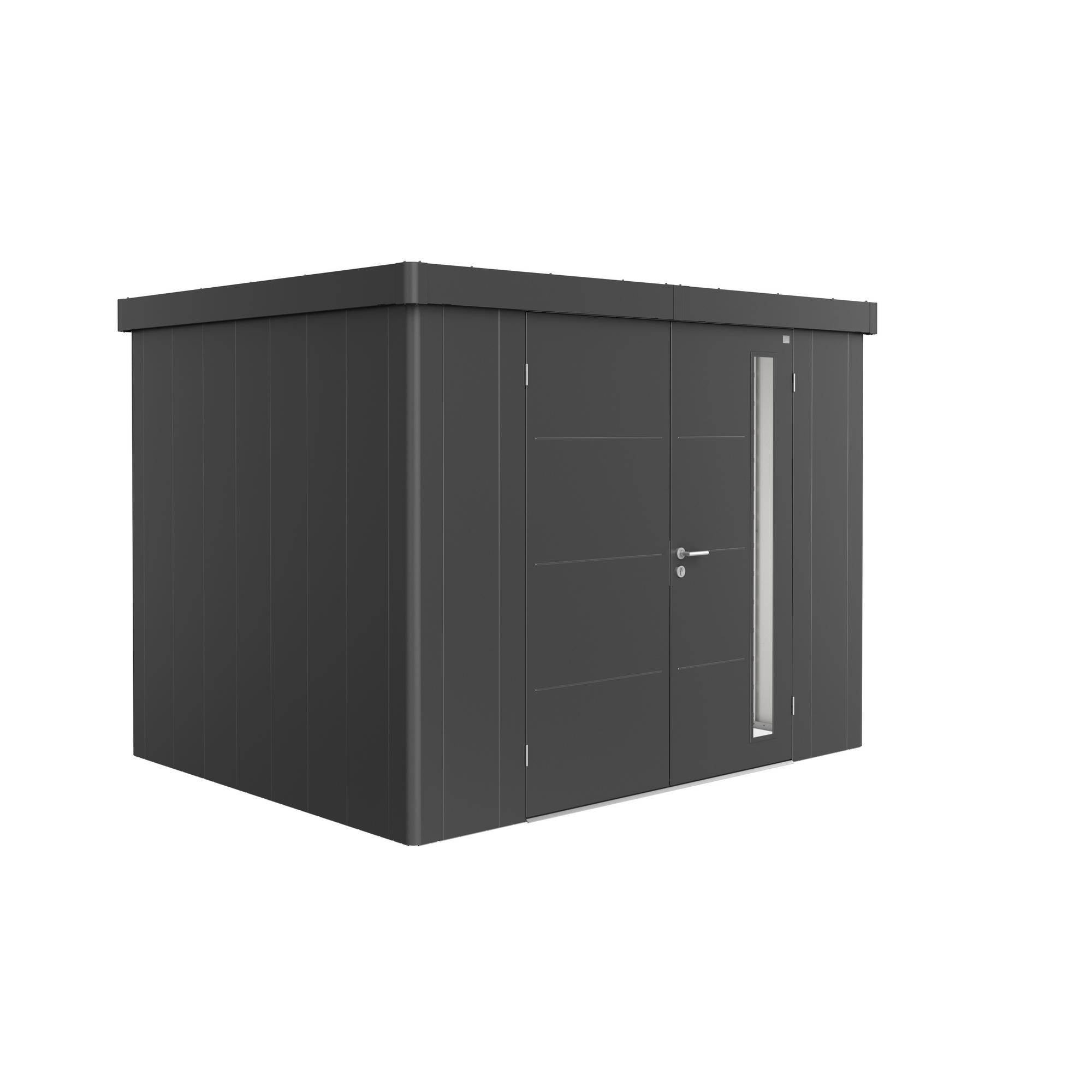 Biohort Gerätehaus 'Neo 2C' dunkelgrau-metallic 292 x 236 cm mit Doppeltür