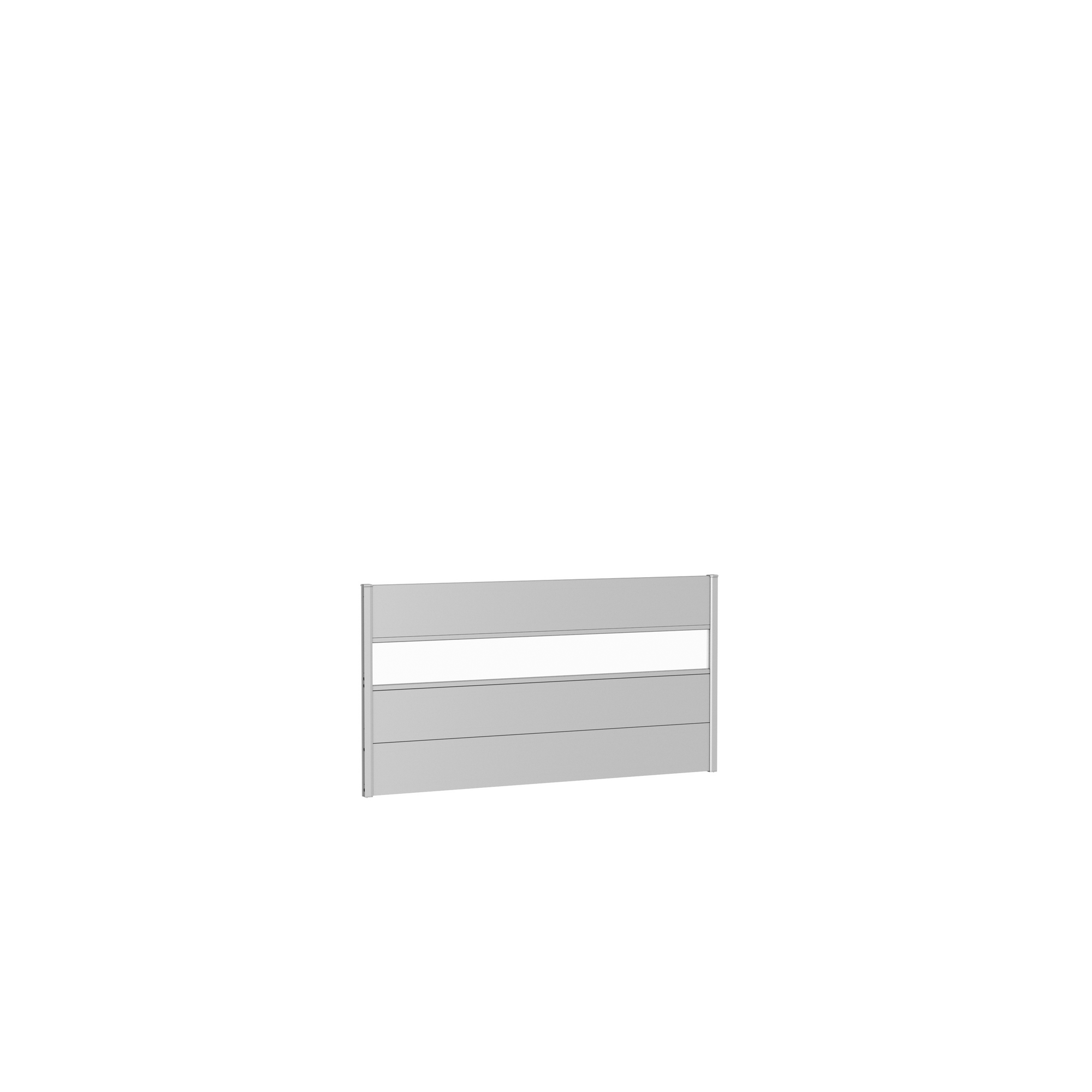 Biohort Zaunelement mit Acrylglas silber-metallic 180 x 90 cm