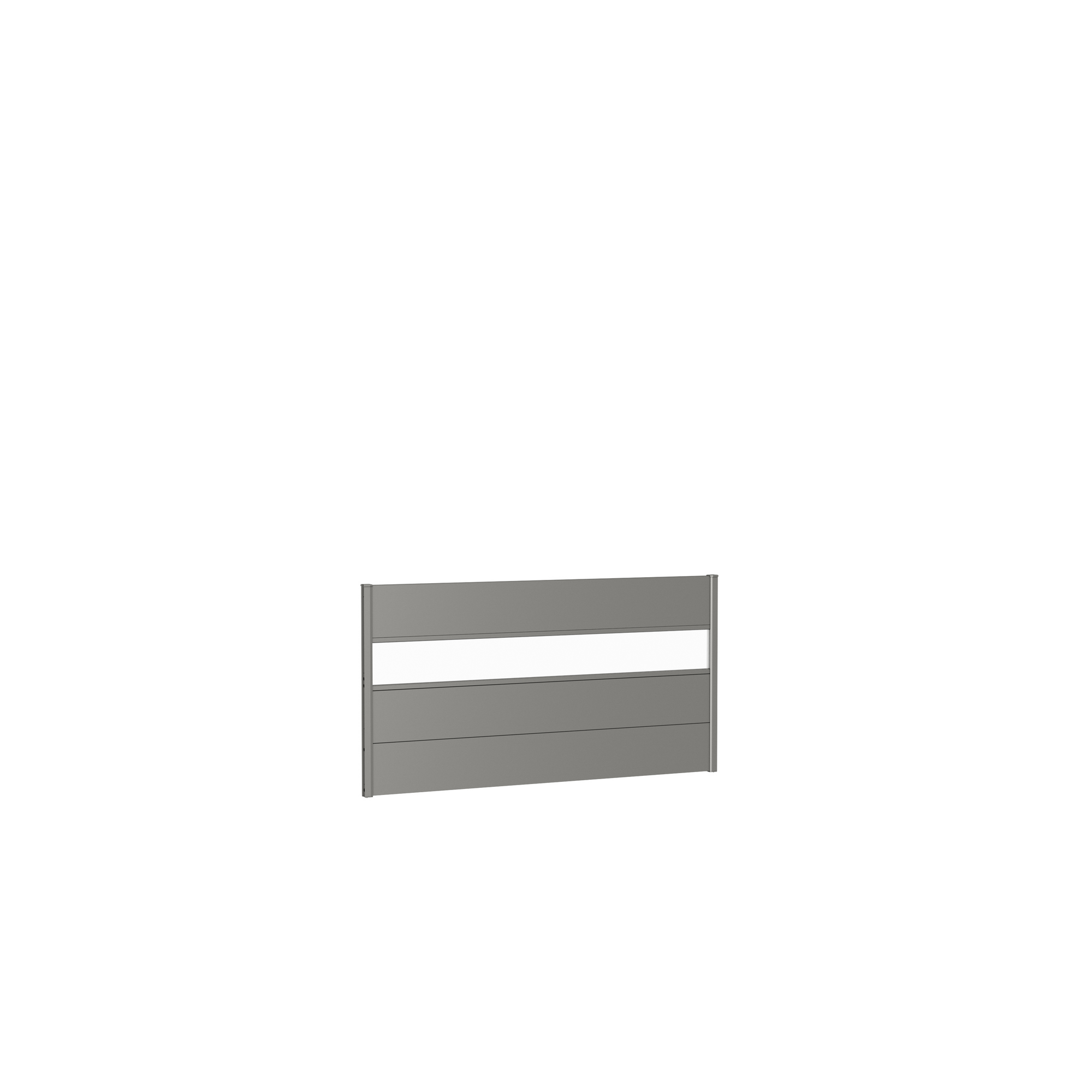 Biohort Zaunelement mit Acrylglas quarzgrau-metallic 180 x 90 cm