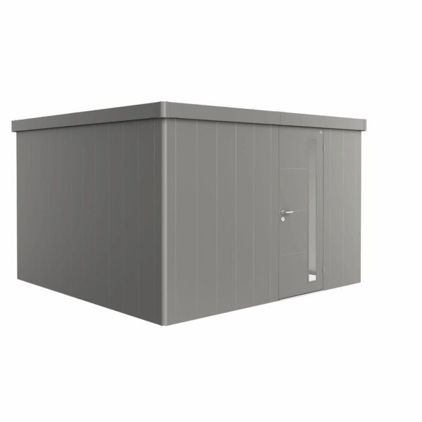 Biohort Gerätehaus 'Neo 4D' quarzgrau-metallic 348 x 348 cm mit Standardtür