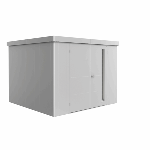 Biohort Gerätehaus 'Neo 3C' silber-metallic 292 x 292 cm mit Doppeltür