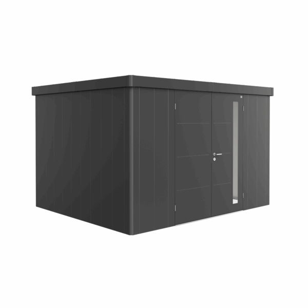 Biohort Gerätehaus 'Neo 3D' dunkelgrau-metallic  348 x 292 cm mit Doppeltür