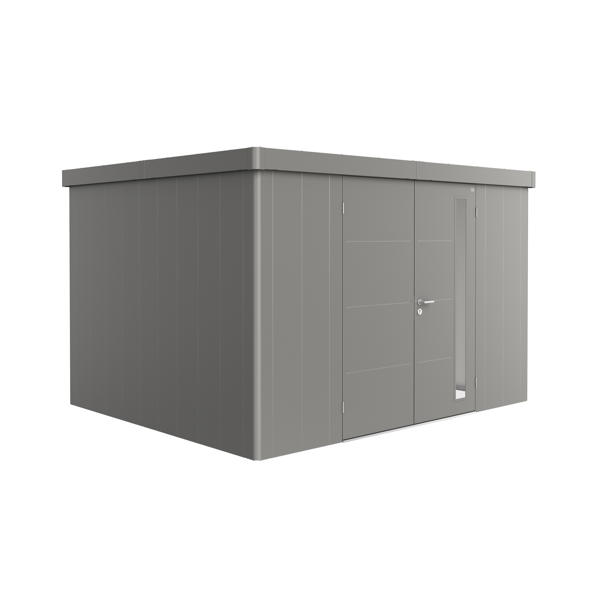 Biohort Gerätehaus 'Neo 3D' quarzgrau-metallic 348 x 292 cm mit Doppeltür