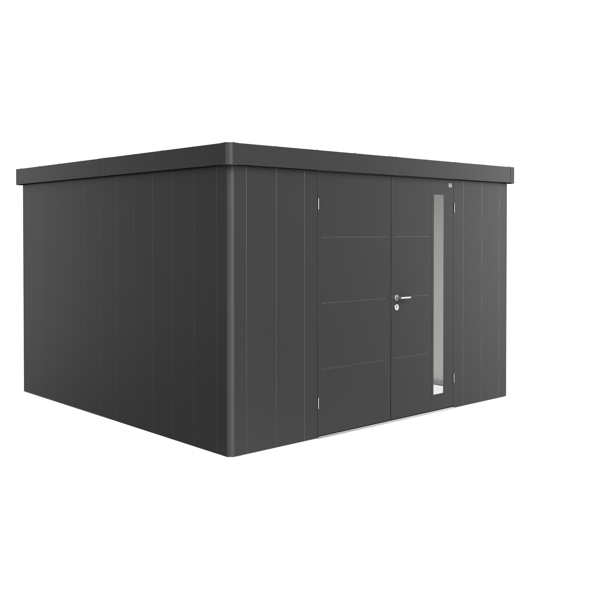 Biohort Gerätehaus 'Neo 4D' dunkelgrau-metallic 348 x 348 cm mit Doppeltür