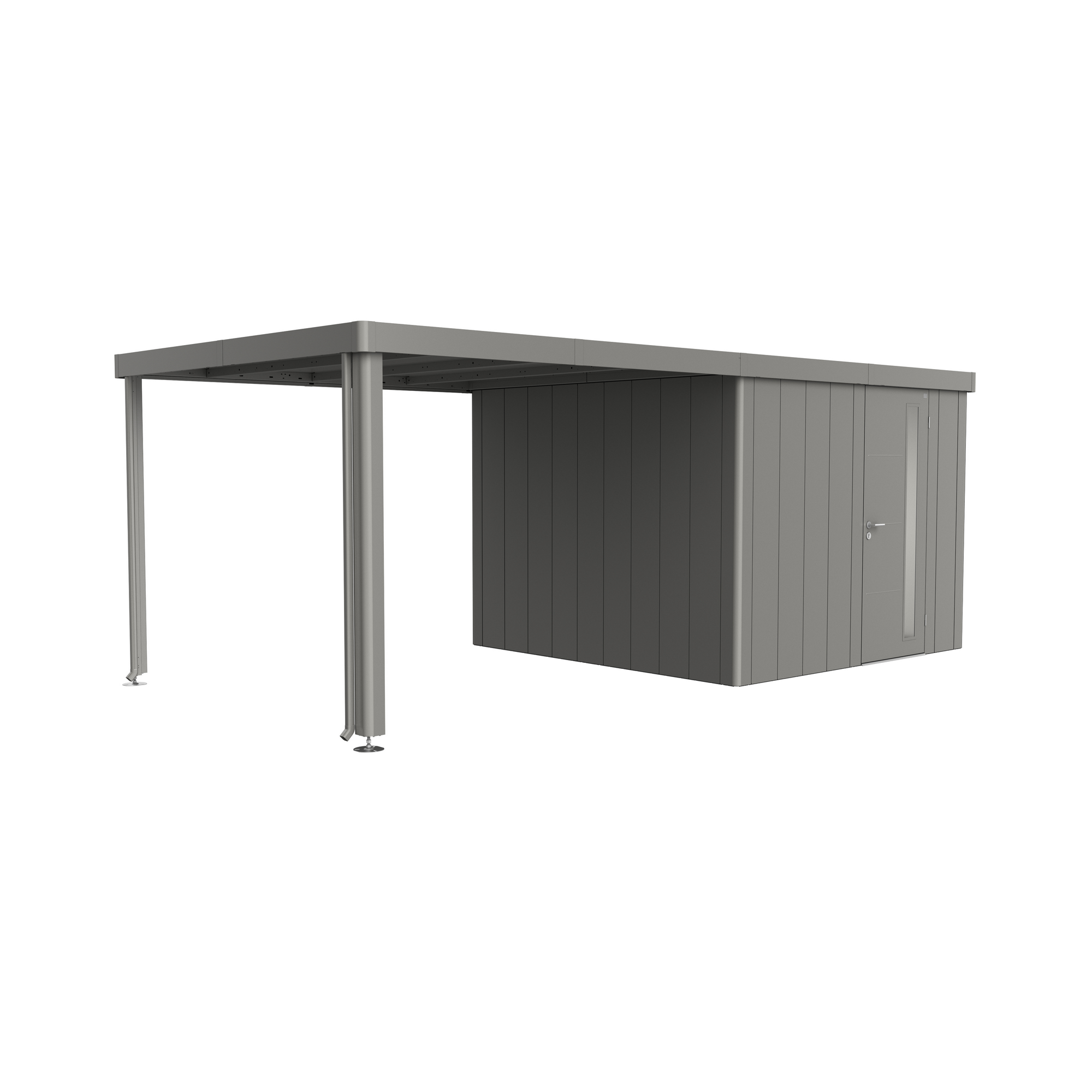 Biohort Seitendach zu Gerätehaus 'Neo' Größe 3A/3B/3C/3D quarzgrau-metallic