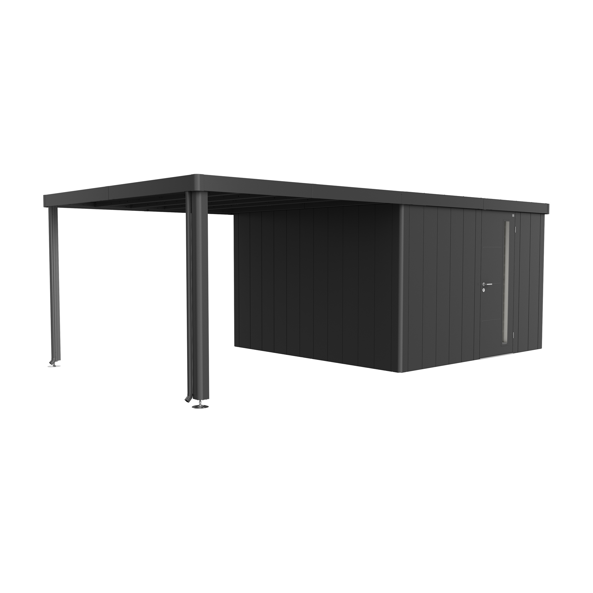 Biohort Seitendach zu Gerätehaus 'Neo' Größe 4A/4B/4C/4D dunkelgrau-metallic