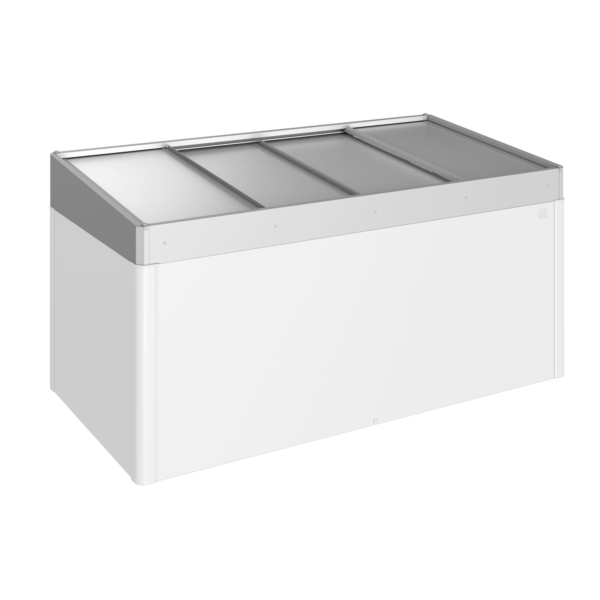 Biohort Frühbeetaufsatz silber für Hochbeet 2 x 1 m