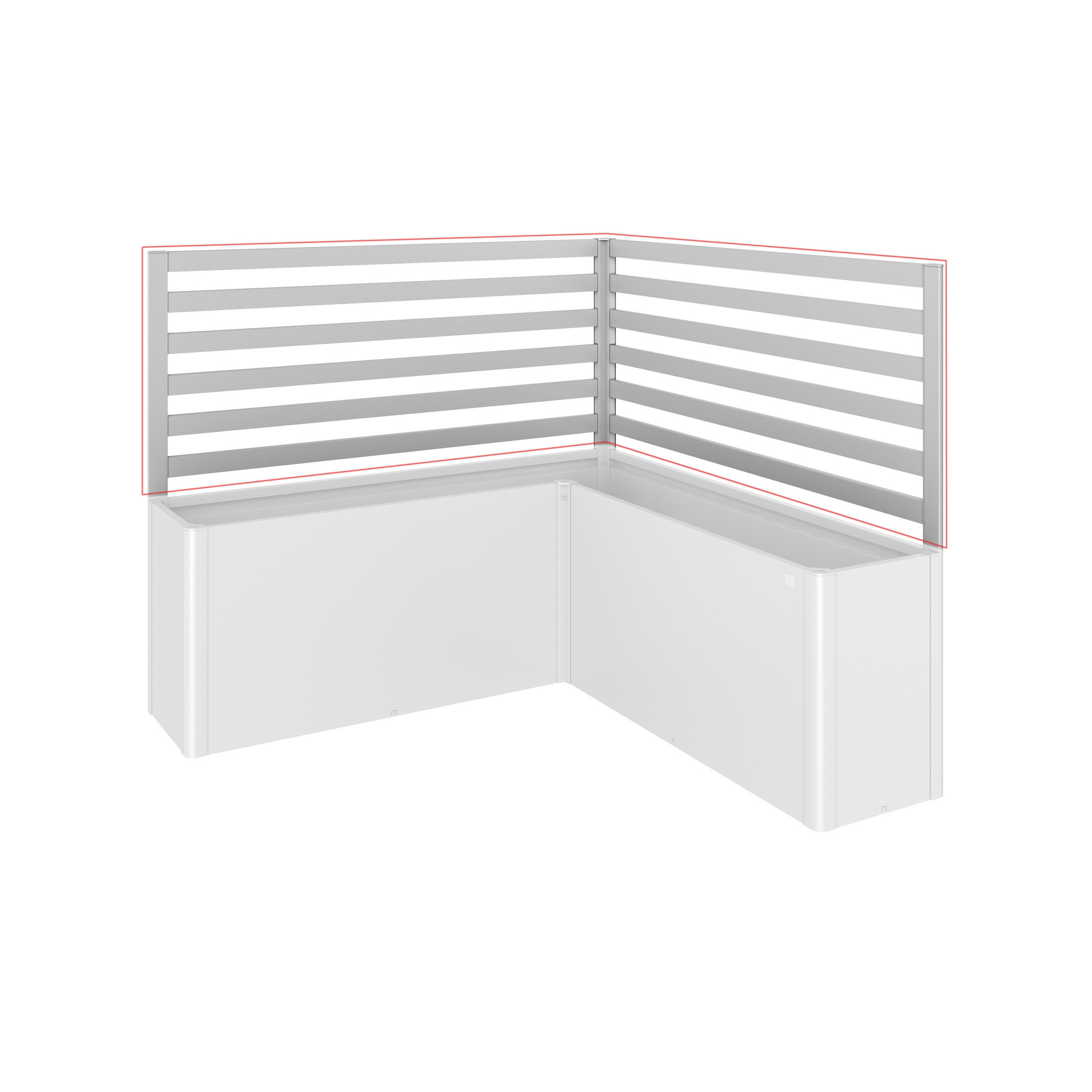 Biohort Rankgitter silber für Hochbeet Gr. L200, 2 Stück