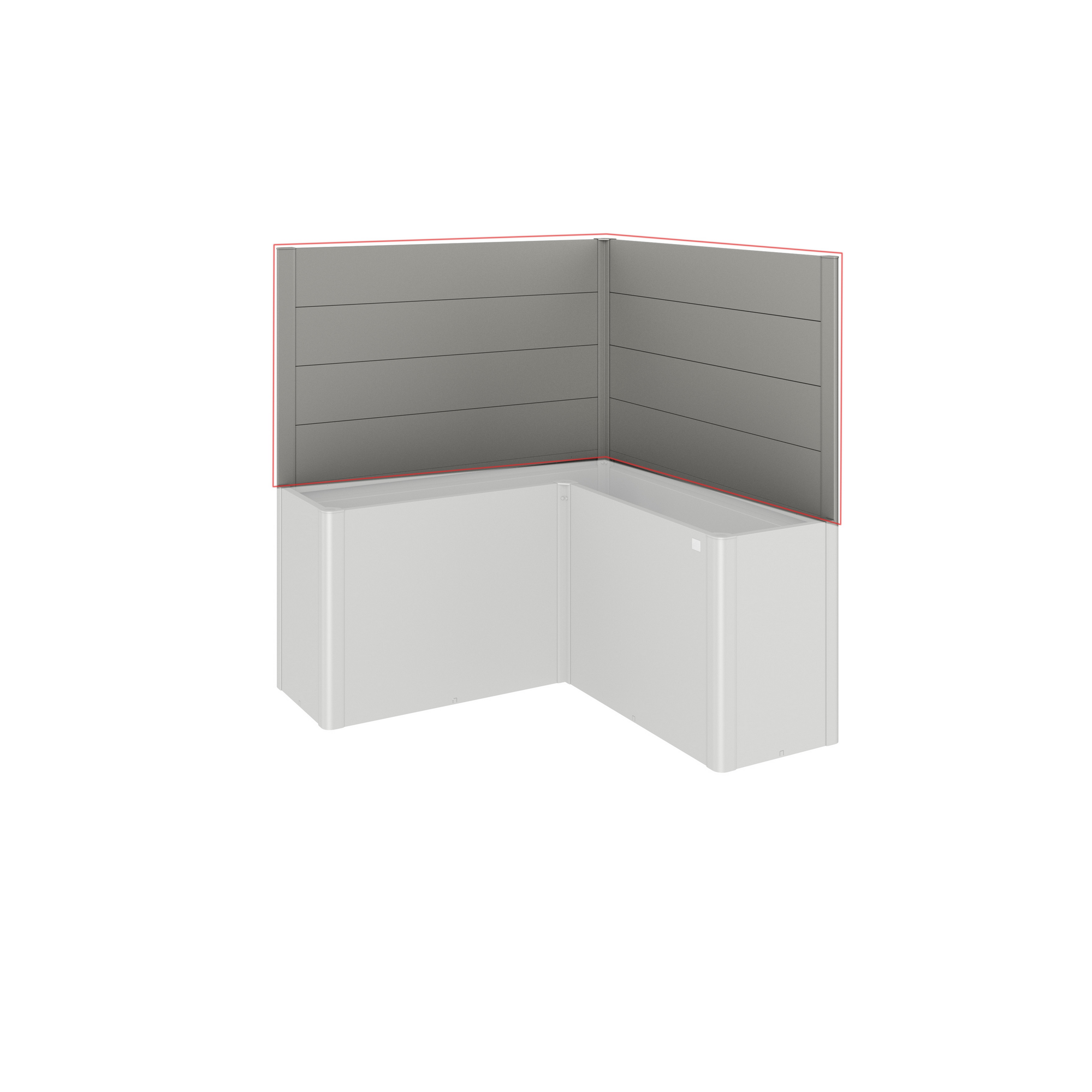 Biohort Sichtschutz für Pflanzkasten-System 'Belvedere' quarzgrau Gr. L150, 2 Stück