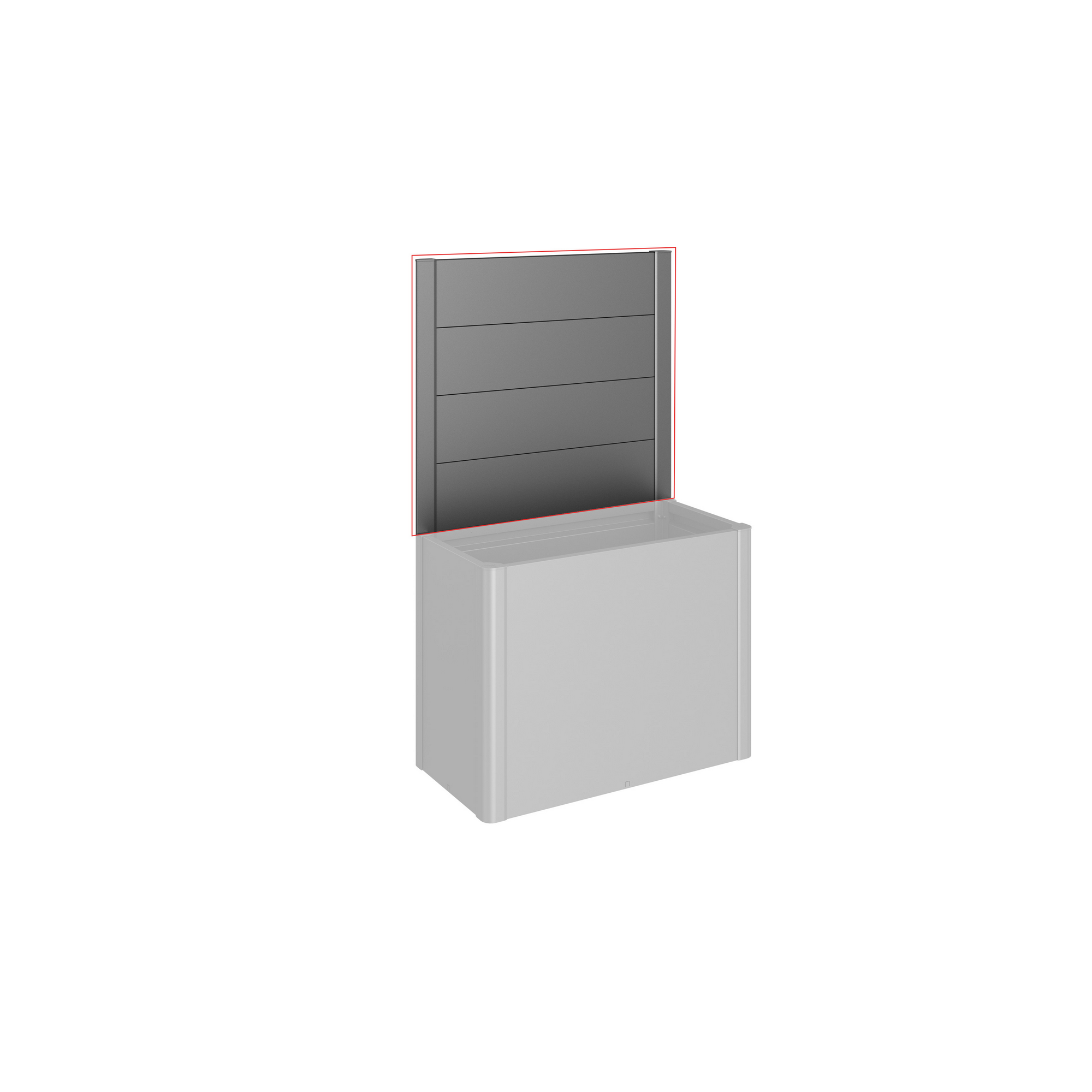 Biohort Sichtschutz für Pflanzkasten-System 'Belvedere' dunkelgrau Gr. 100