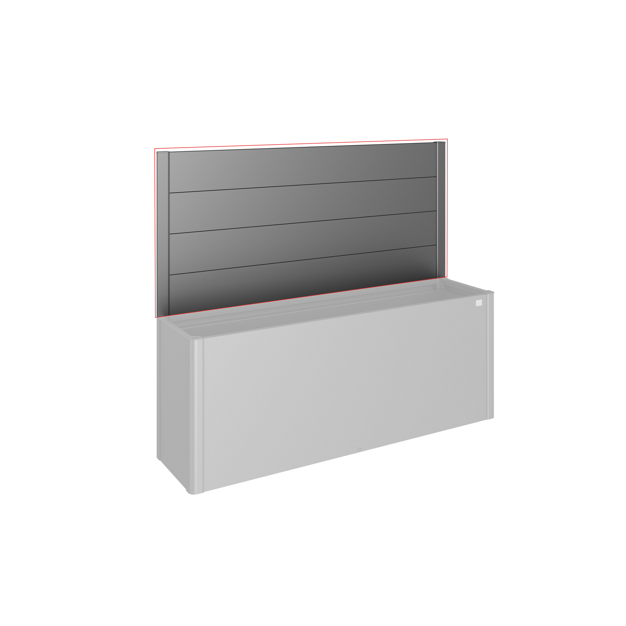 Biohort Sichtschutz für Pflanzkasten-System 'Belvedere' dunkelgrau Gr. 200