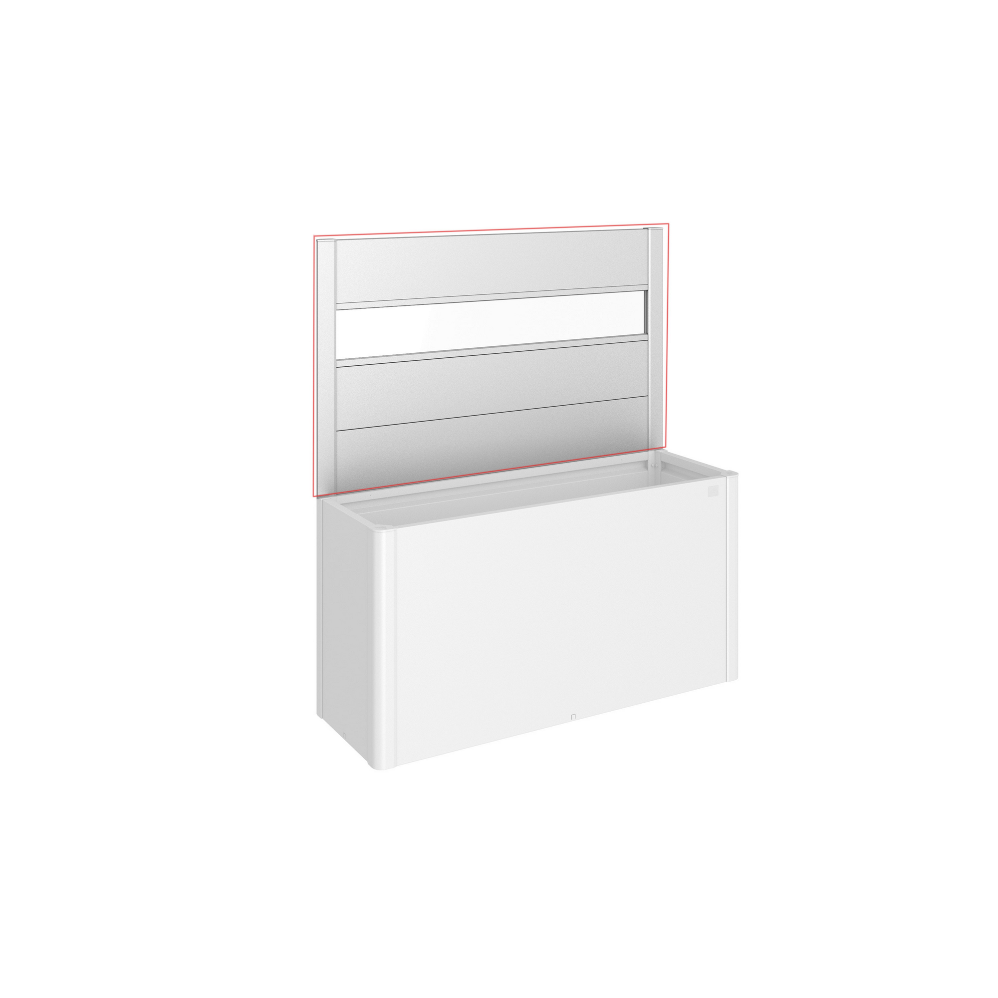 Biohort Sichtschutz für Pflanzkasten-System 'Belvedere' silber Gr. 150