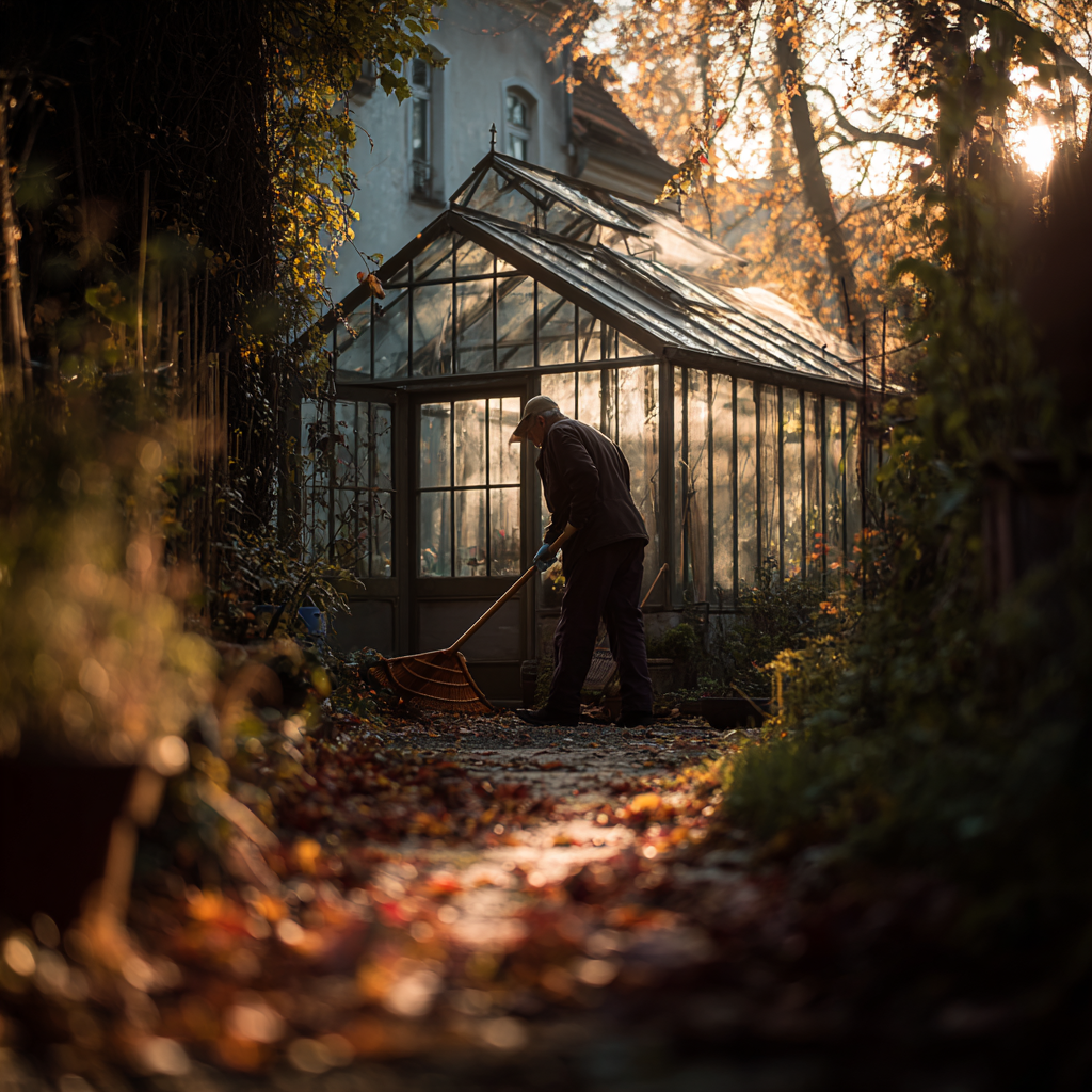 Gewächshaus im Herbst vorbereiten