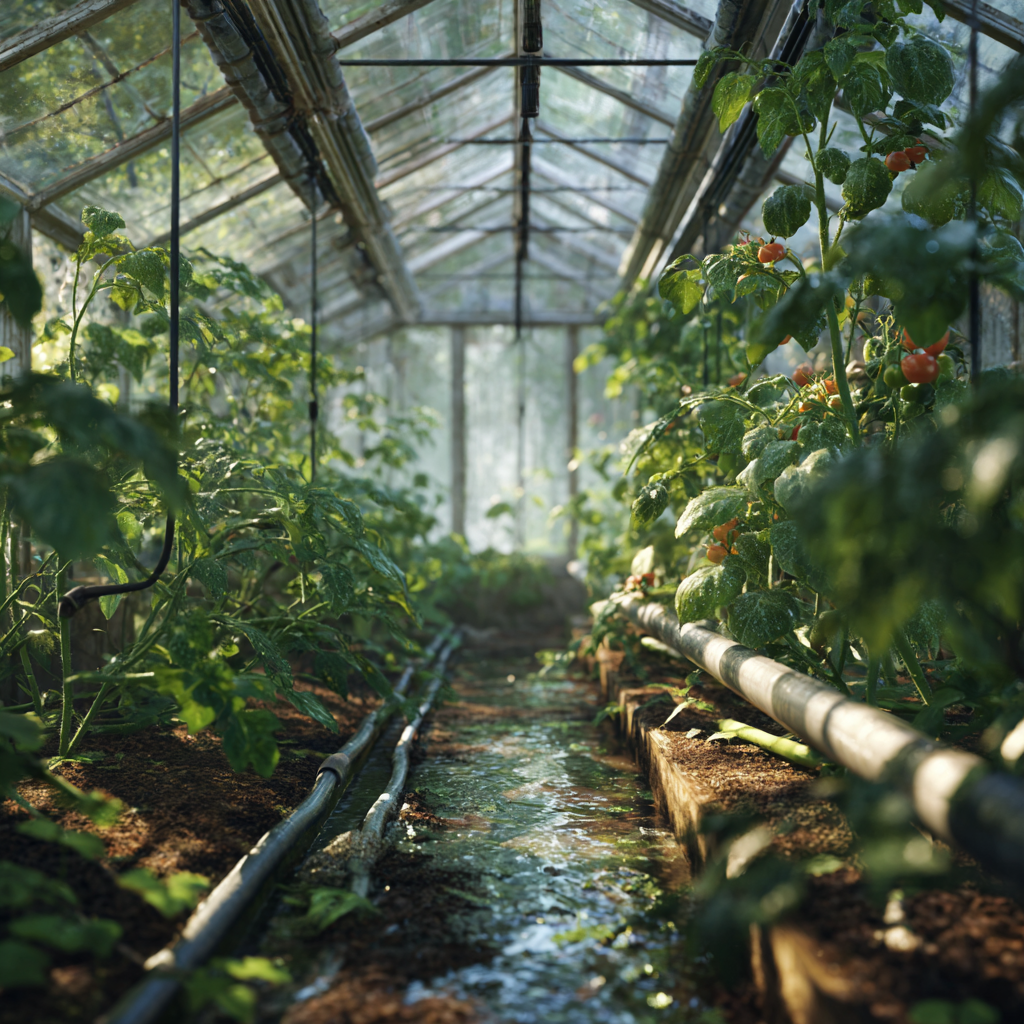 Bewässerung im Gewächshaus
