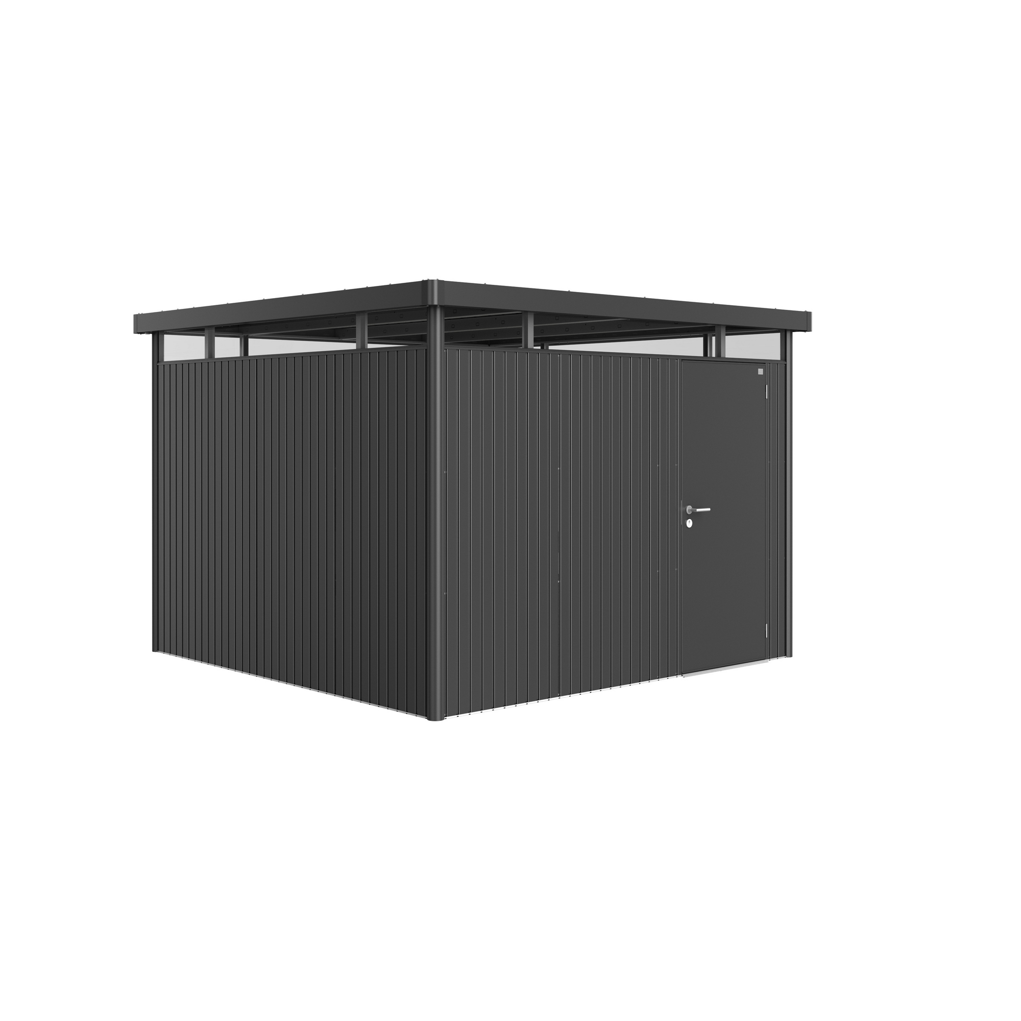 Biohort Gerätehaus 'HighLine H6' 315 x 315 cm dunkelgrau-metallic mit Standardtür