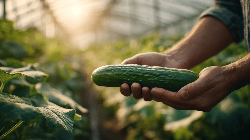 Gurken im Gewächshaus